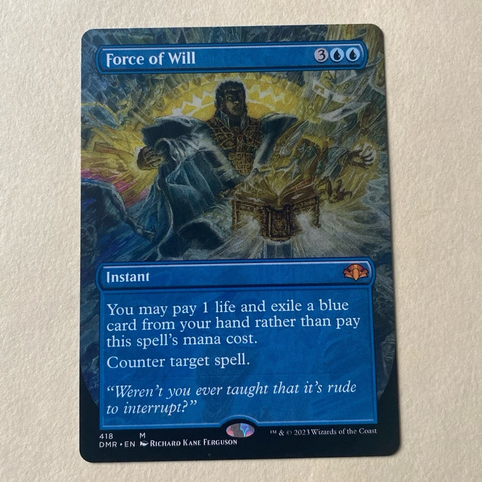 Force of Will Borderless Mythic Rare 418 DMR