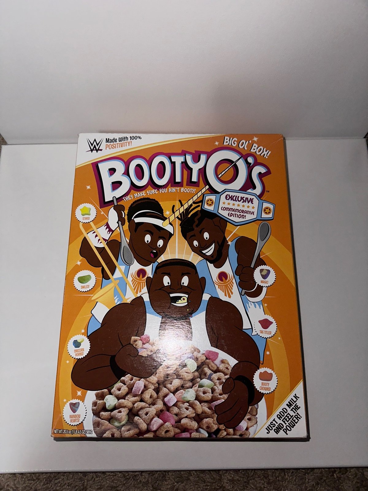 WWE Booty O’s cereal Sealed box