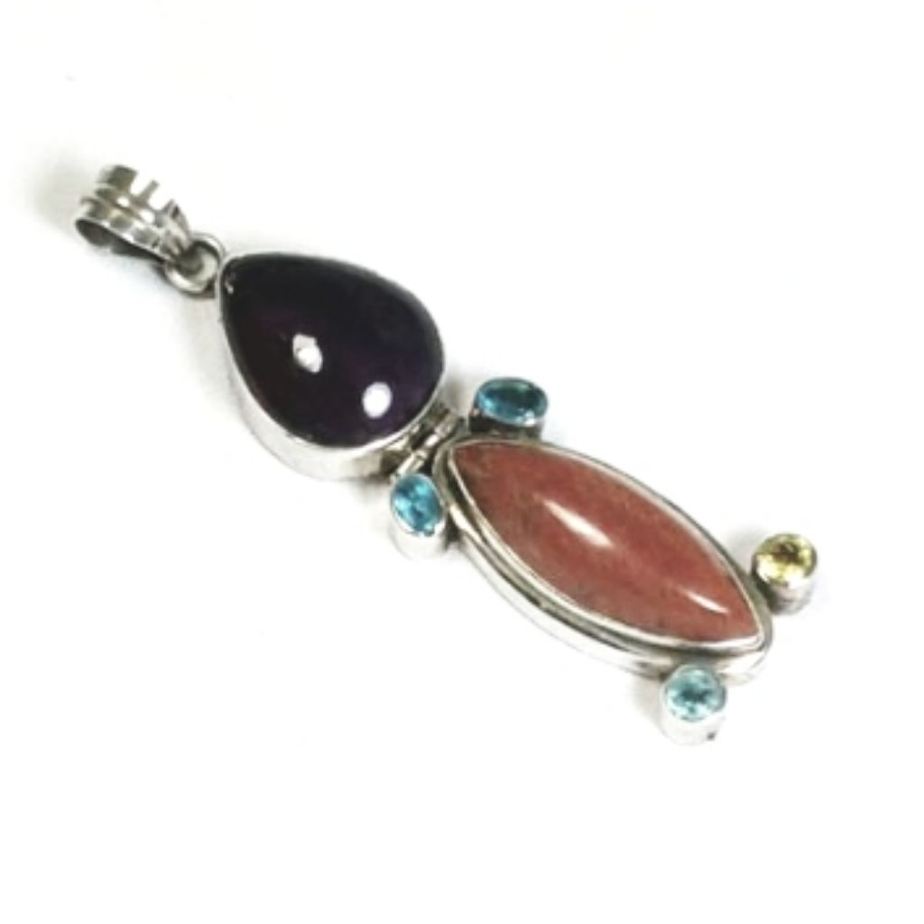 Amethyst Brown Agate Blue Topaz Citrine