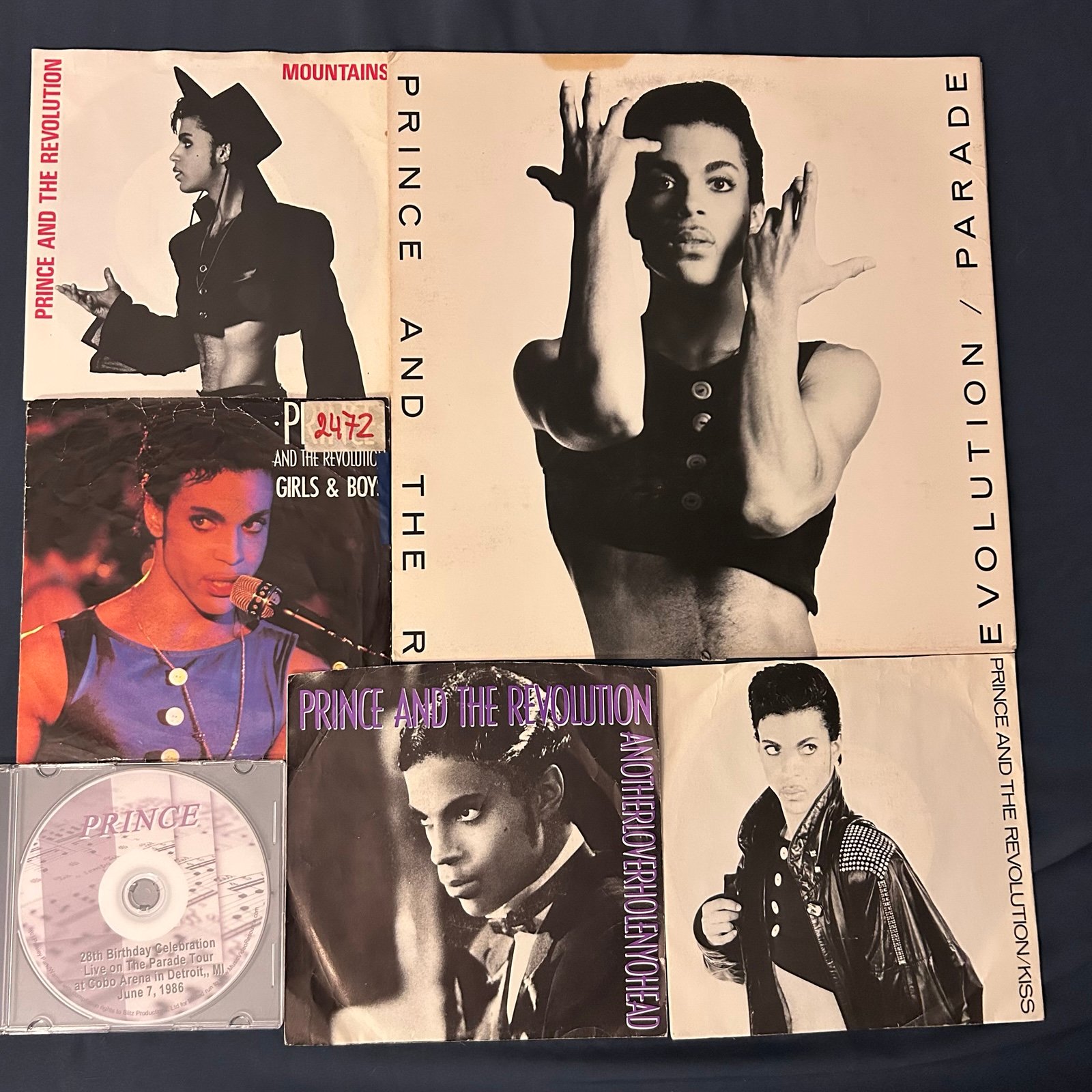 PRINCE PARADE LOT DVD GIRLS & BOYS KISS ANOTHERLOVER & MOUNTAINS 7”