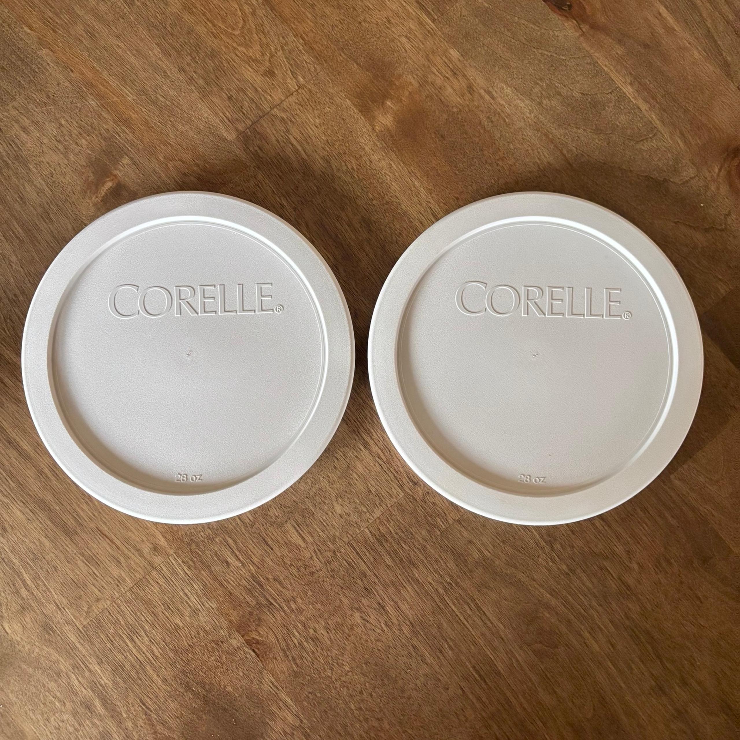 Set of 2 Corelle Storage Lids for 28 Oz Soup/Cereal Bowls 428-PC