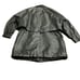 Vintage 80s Seventh Avenue Black Leather Men’s Cincher Trench Coat Grunge M