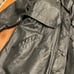 Vintage 80s Seventh Avenue Black Leather Men’s Cincher Trench Coat Grunge M