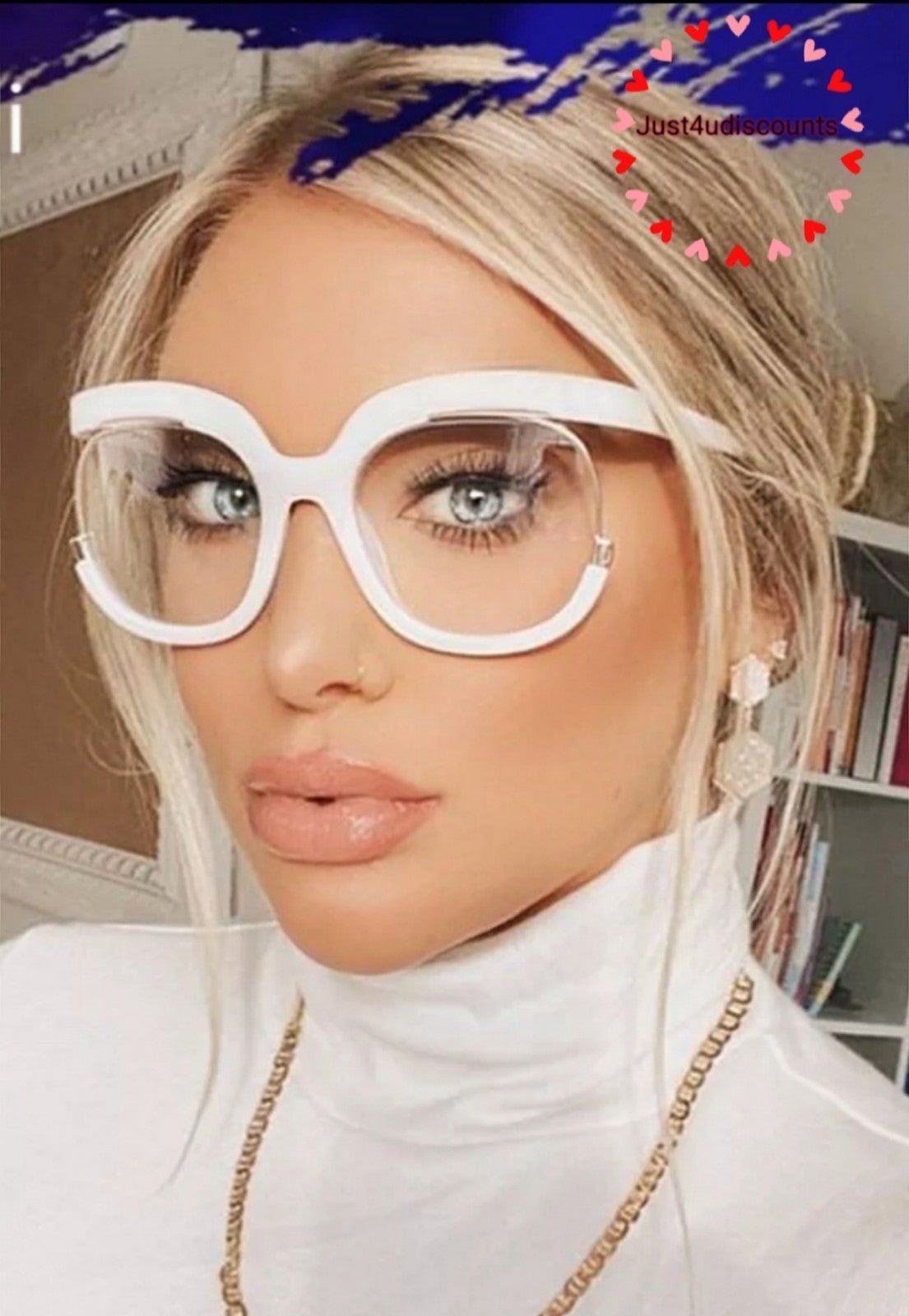 Wowfactor celebrity clear lens big retro style glasses