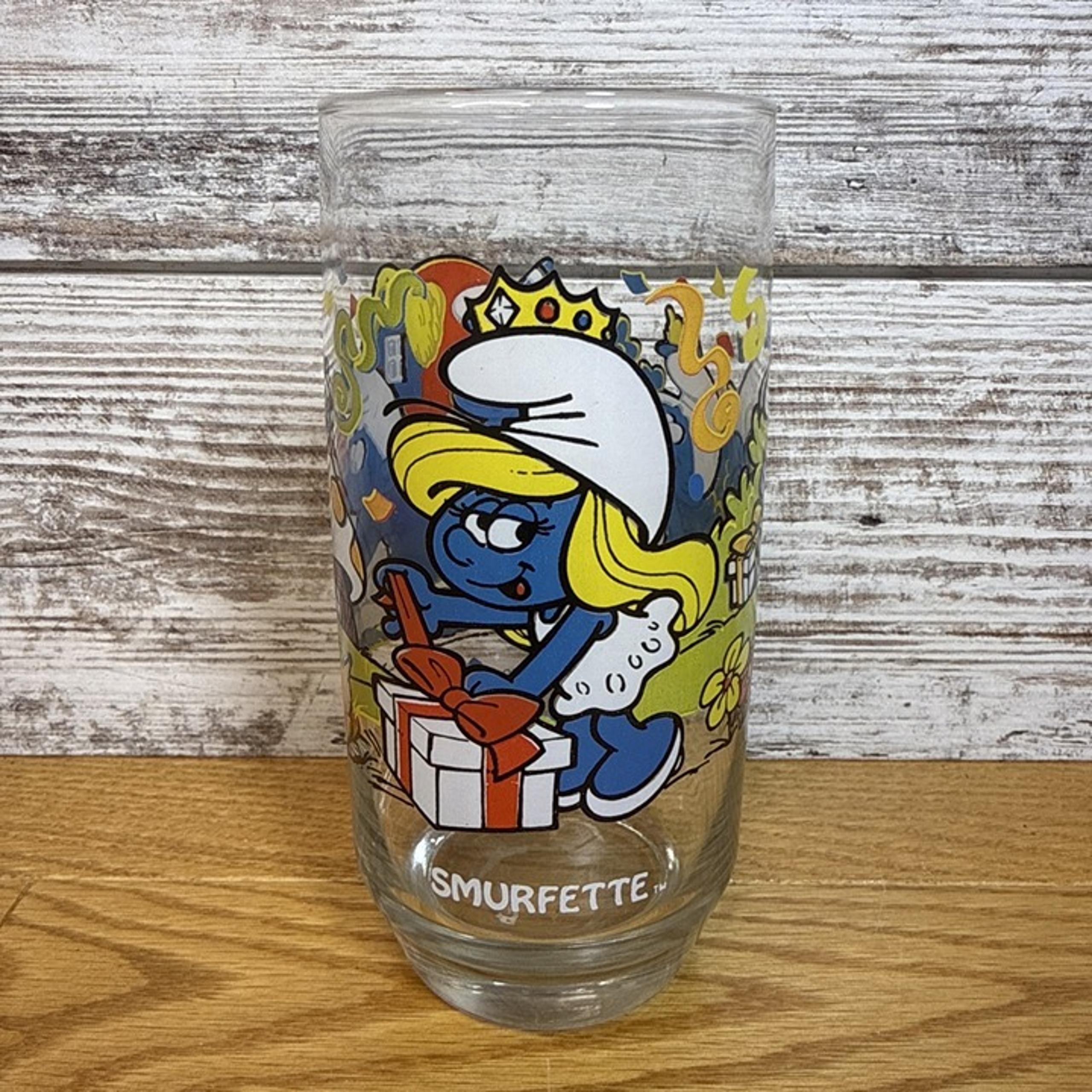 Vintage SMURFETTE GLASS 1983 WALLACE BERRIE & CO THE SMURFS Collectibles