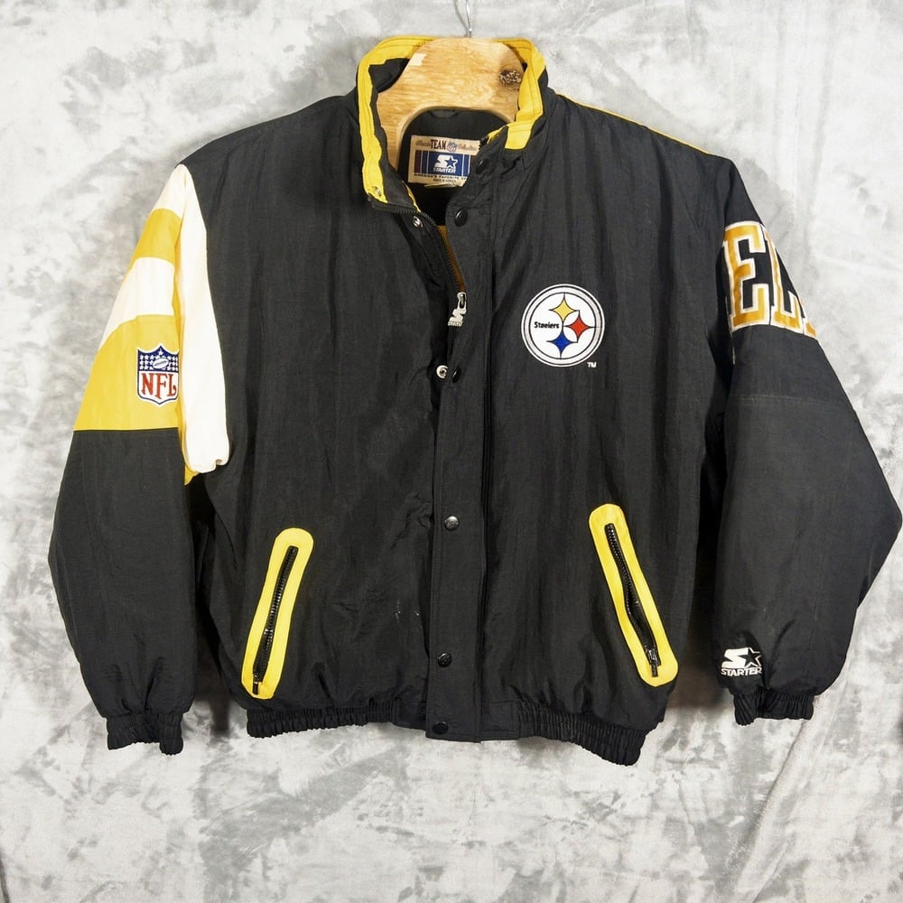 Vintage Starter Pittsburgh Steelers Puffer Jacket Mens XL