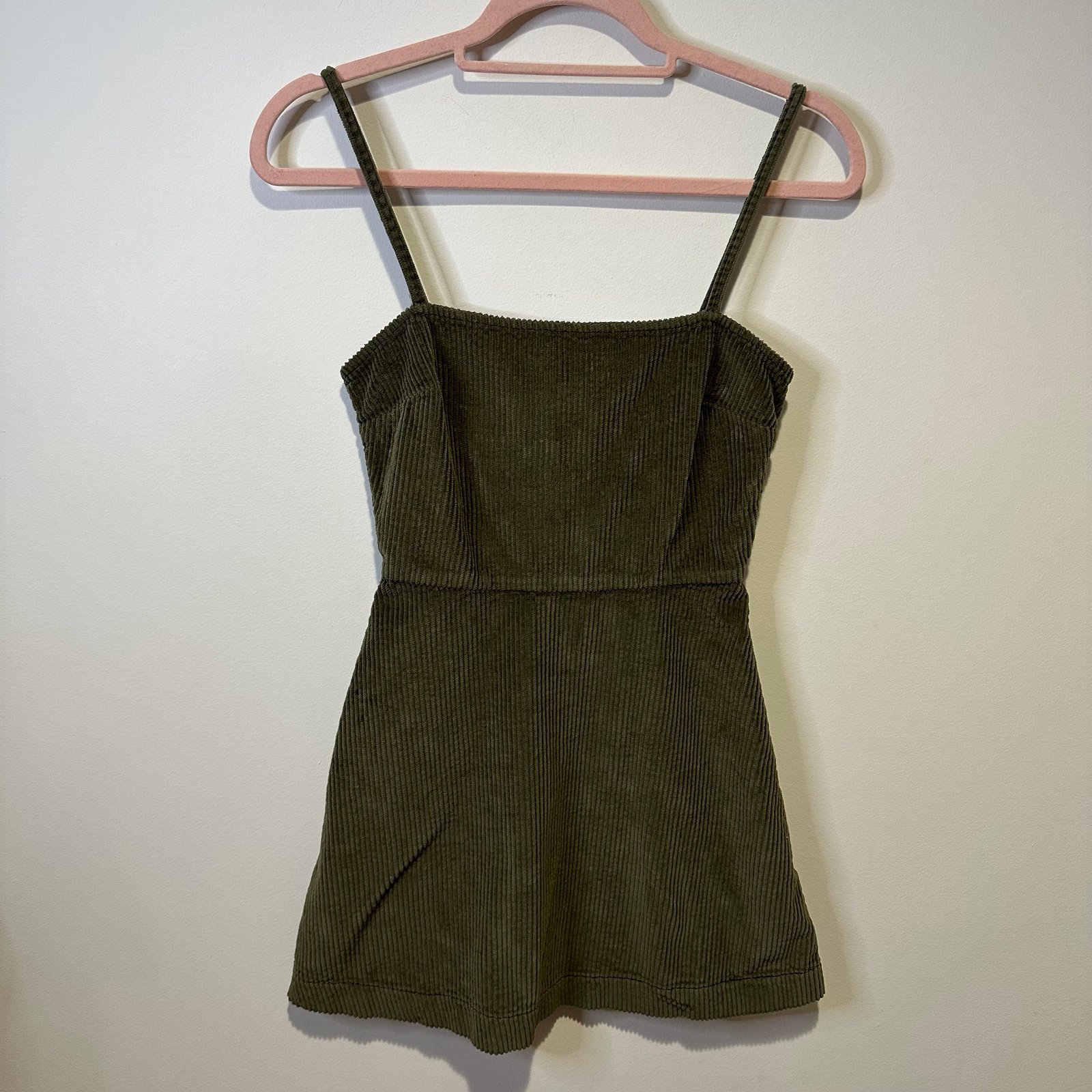 reformation green micah corduroy dress size 0