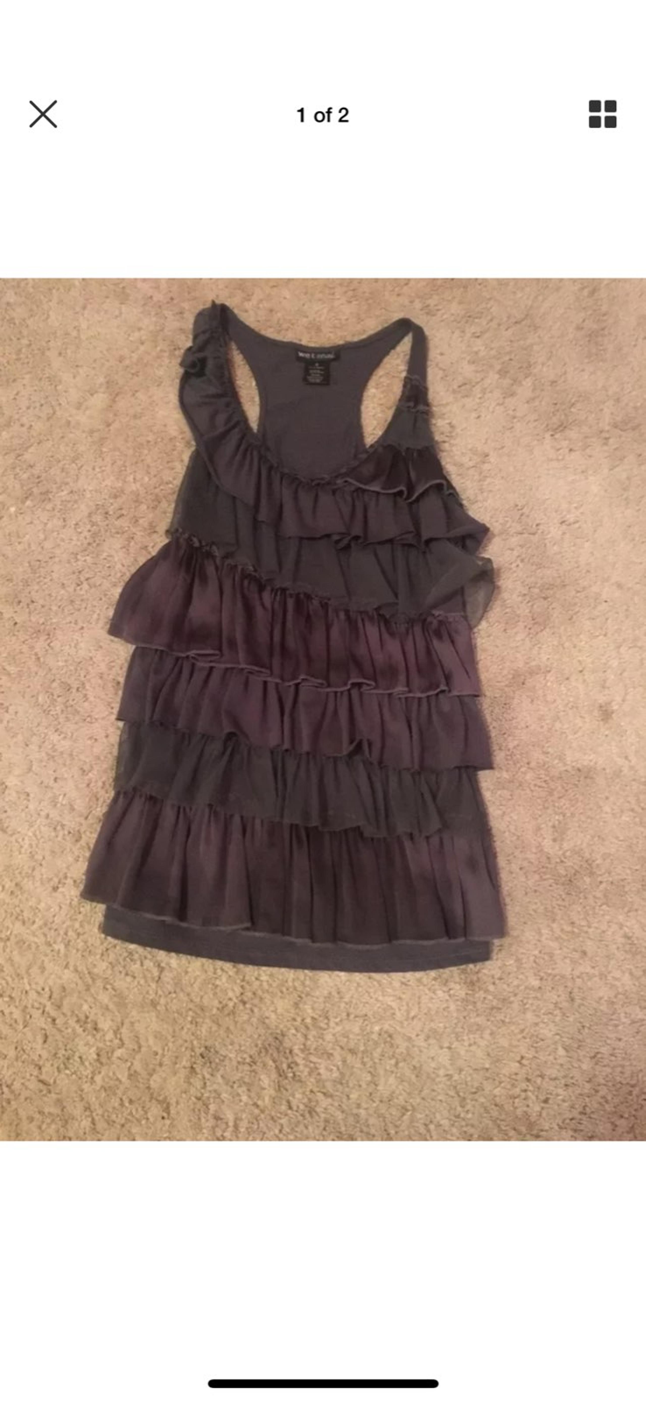 Grey Wet Seal Ruffle Tank Top
