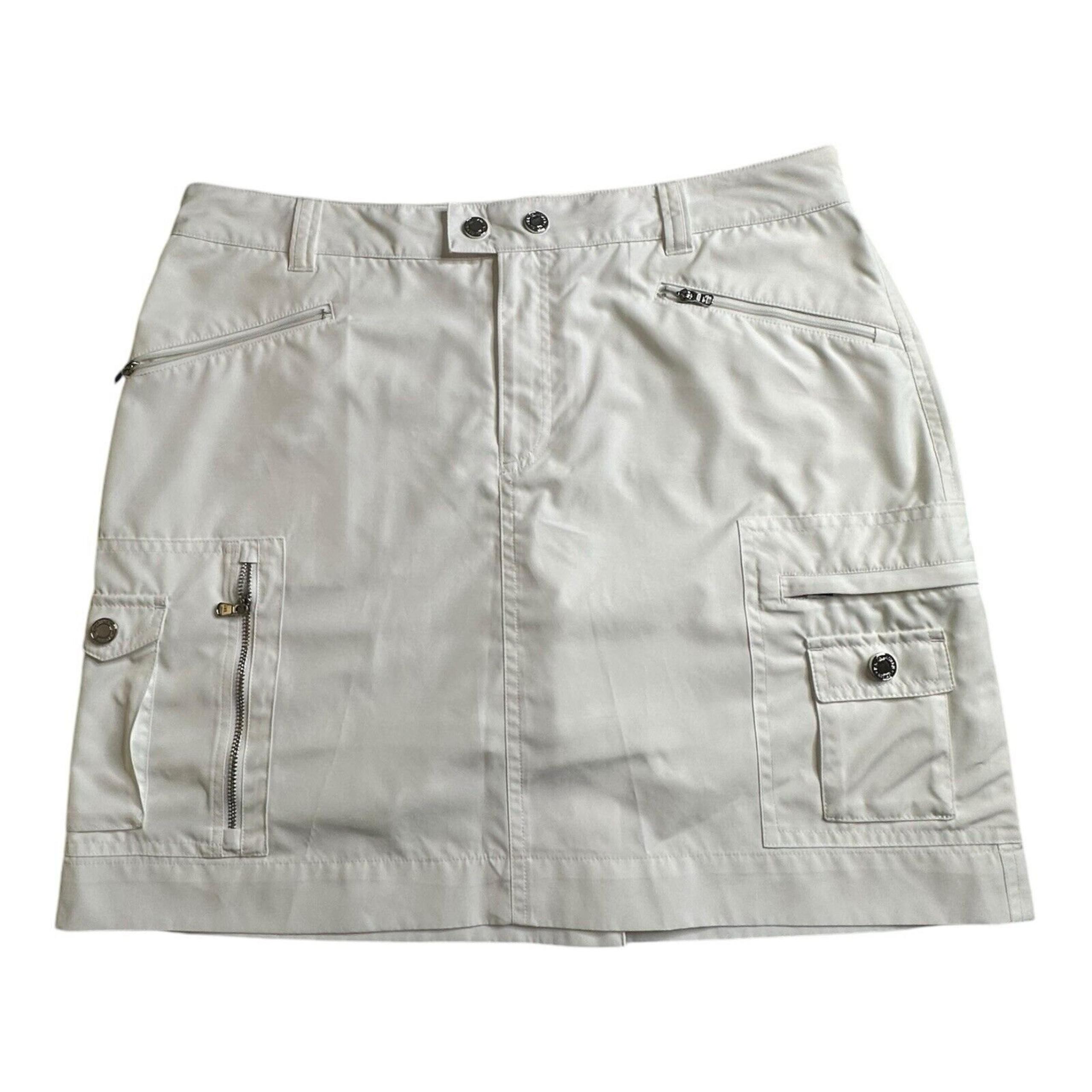 Women’s Ralph Lauren white golf Zip Pockets Stretch Short skorts sz 10