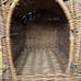 VTG Wicker Natural Pet Carrier Bed w Handle Woven Boho Small Cat Dog Pet Travel