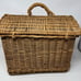 VTG Wicker Natural Pet Carrier Bed w Handle Woven Boho Small Cat Dog Pet Travel