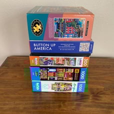 Lot of 5 Puzzles - Buffalo, Galison, Dowle