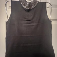 Rhinestone mockneck sweater