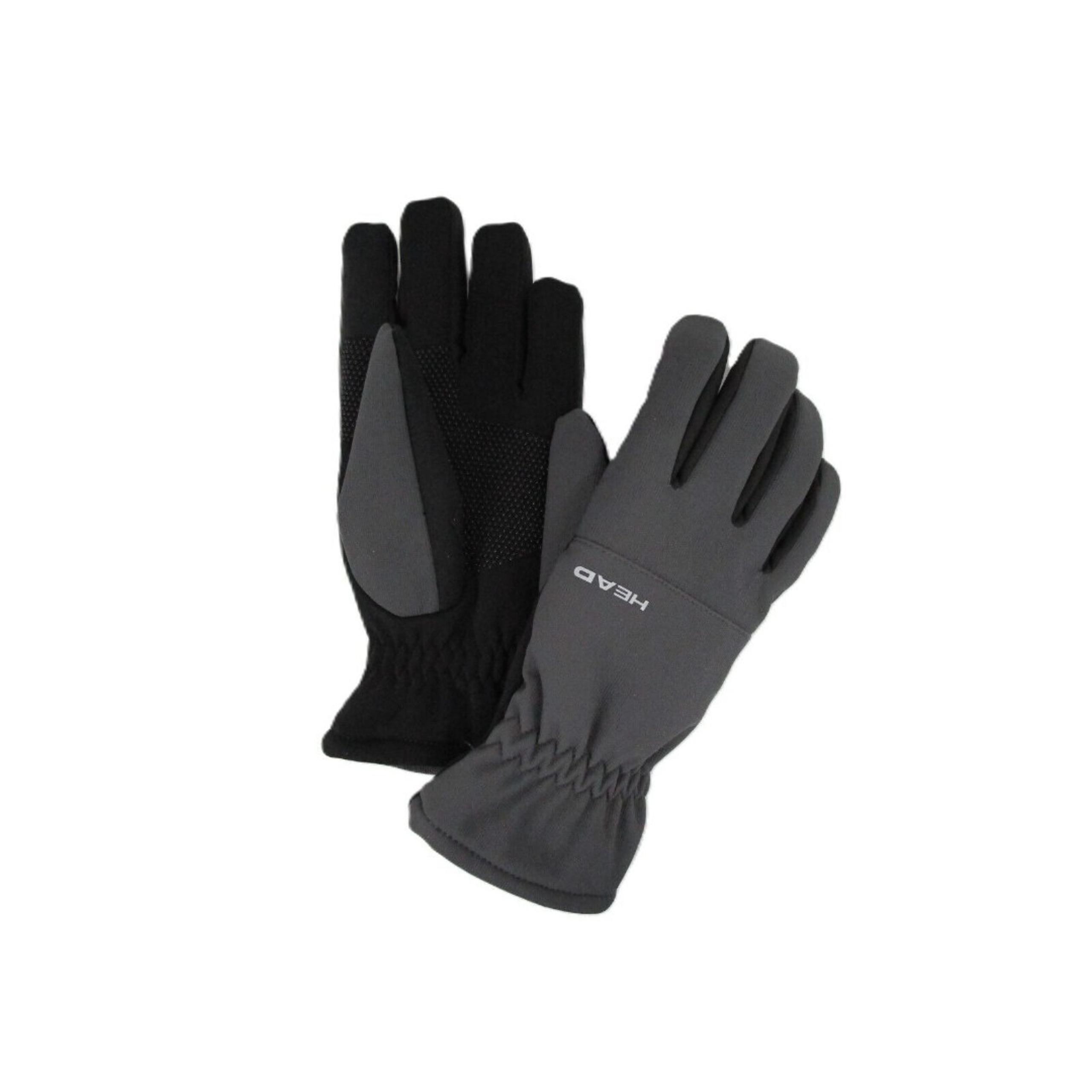 HEAD Waterproof Hybrid Mens Gray Gloves Touchscreen Friendly & Faux Fur Lined