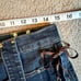 Vintage Lace Up Sides Denim Jeans Y2K 90S Baodong Bodo Boho Button Flap Size L
