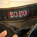 Vintage Lace Up Sides Denim Jeans Y2K 90S Baodong Bodo Boho Button Flap Size L