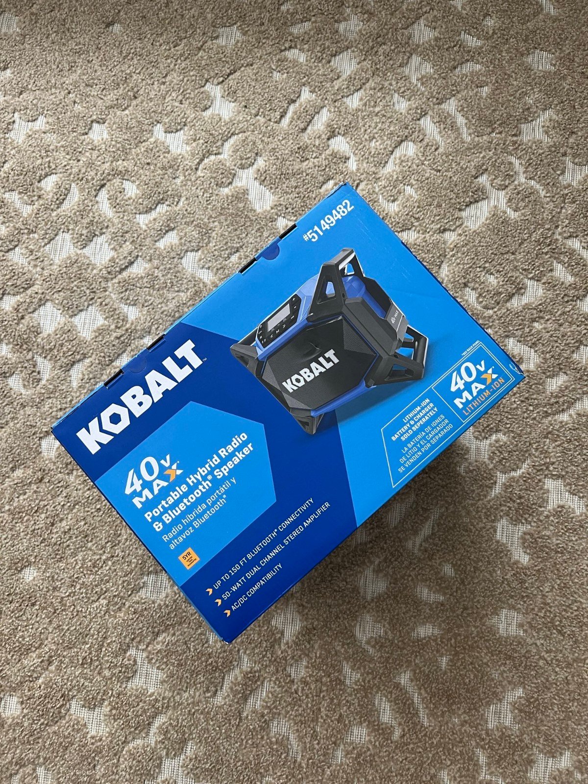 Kobalt 40v portable radio