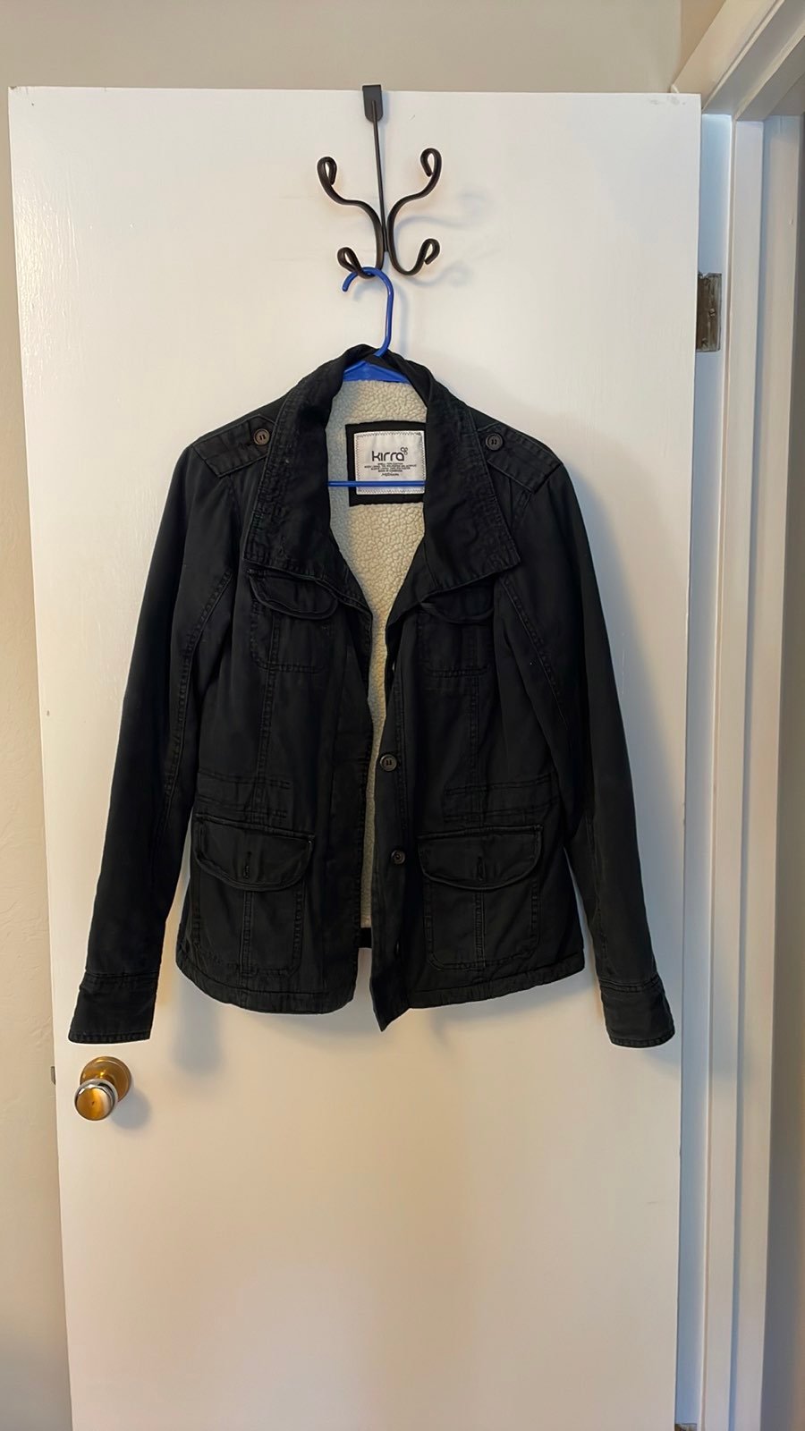 Cozy sherpa lined utility coat! Super cozy & warm