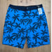 NWT Hurley Weekender 20 Board Shorts Blue Heroic Men's Swimwear Palm Tree 29