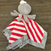 Belle Red Stripe Baby Octopus Blanket Lovey