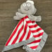 Belle Red Stripe Baby Octopus Blanket Lovey