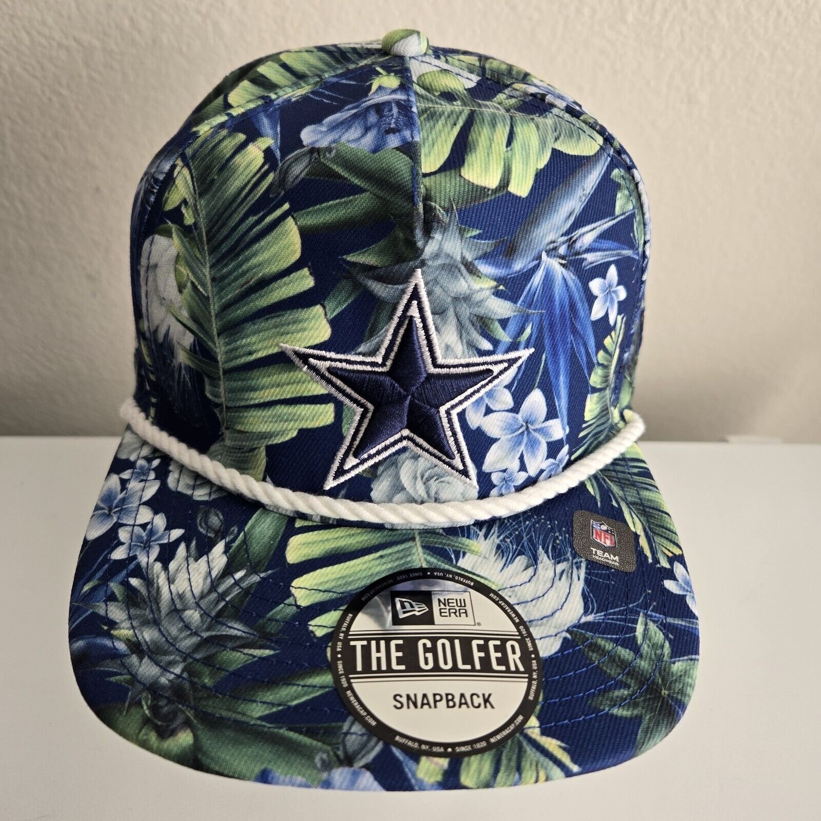 New Era The Golfer Dallas Cowboys Floral Botanical Hawaiian Snapback Rope Hat