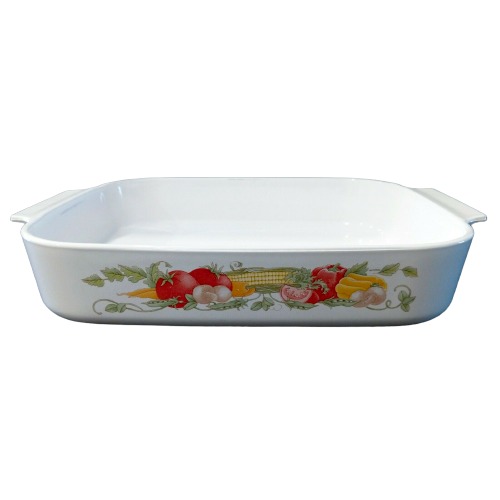 CORNING WARE Garden Harvest 12x10x2 Open Roaster Lasagna Pan A-21-B-N