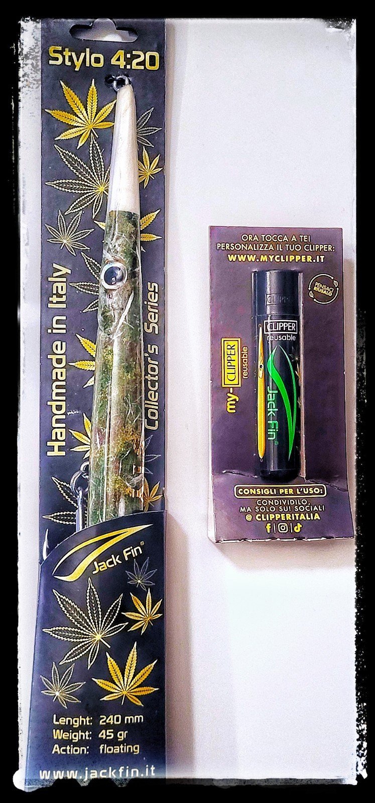 Jack-Fin Stylo 4:20 Collector's Series w/Clipper Lighter Handmade in Italy