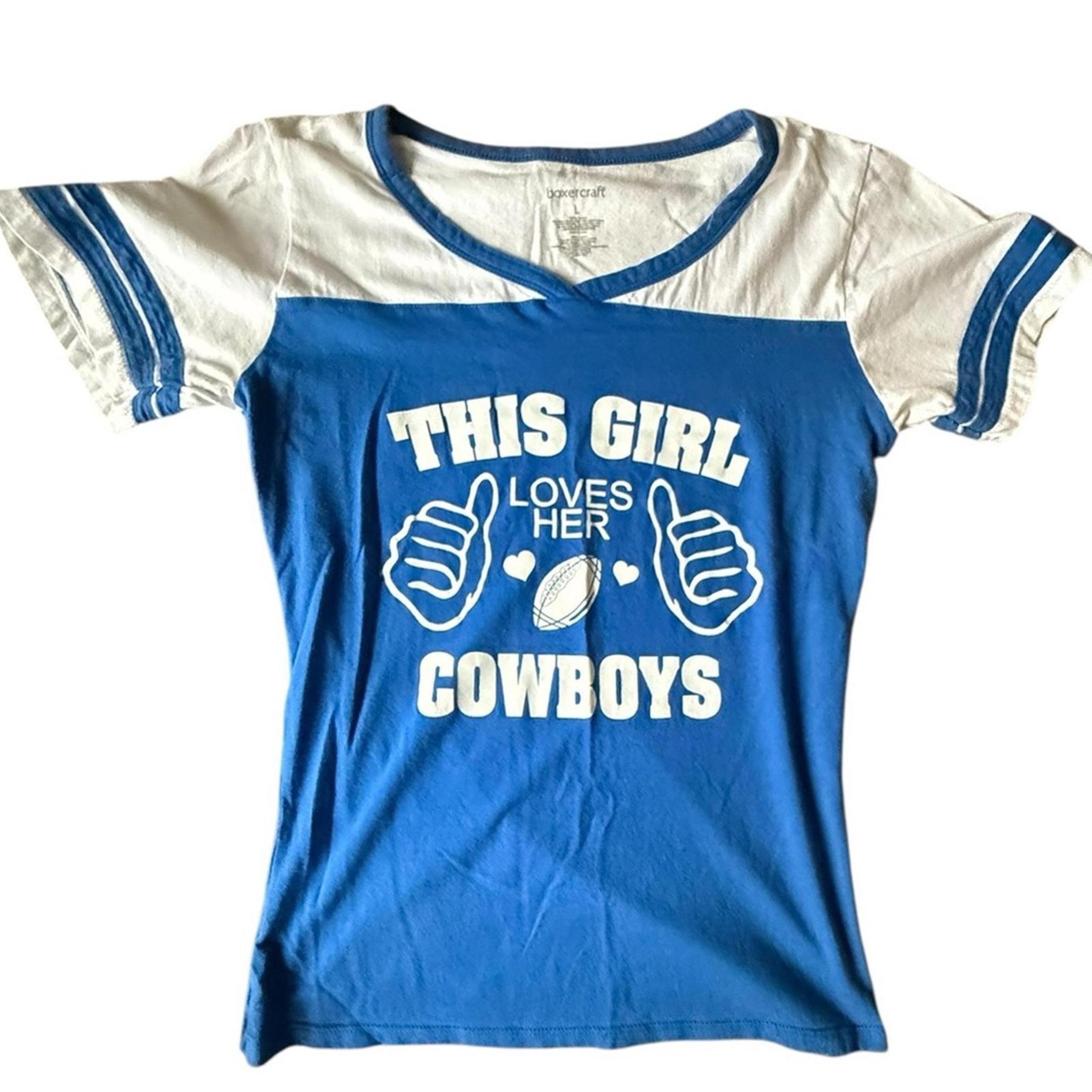 Boxercraft This Girl Loves Her Cowboys Tee  Size L