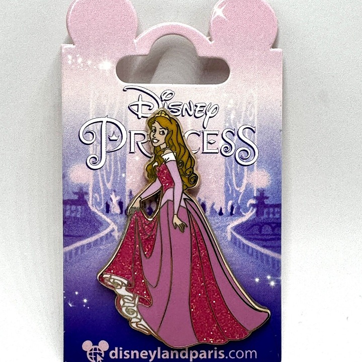 Disney Pin Sleeping Beauty Aurora Disneyland Paris Princess Pin 2015 Glitter