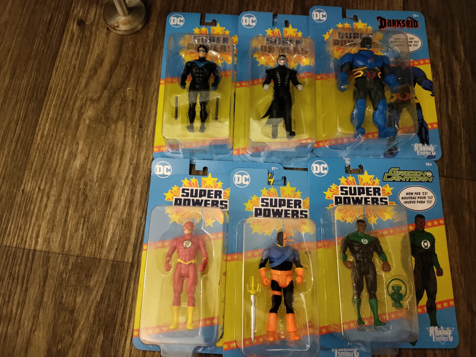 DC SuperPowers Figures 6 PCs Collectibles Darkseid Flash deathstroke Robin Green