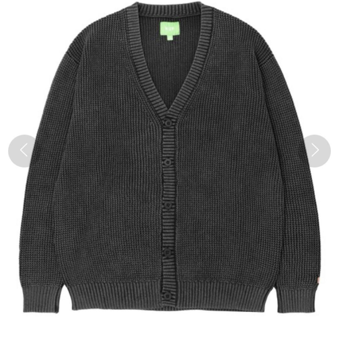 ー品販売  BAR OD HUF LOGO Cardigan Grey Dark CARDIGAN トップス