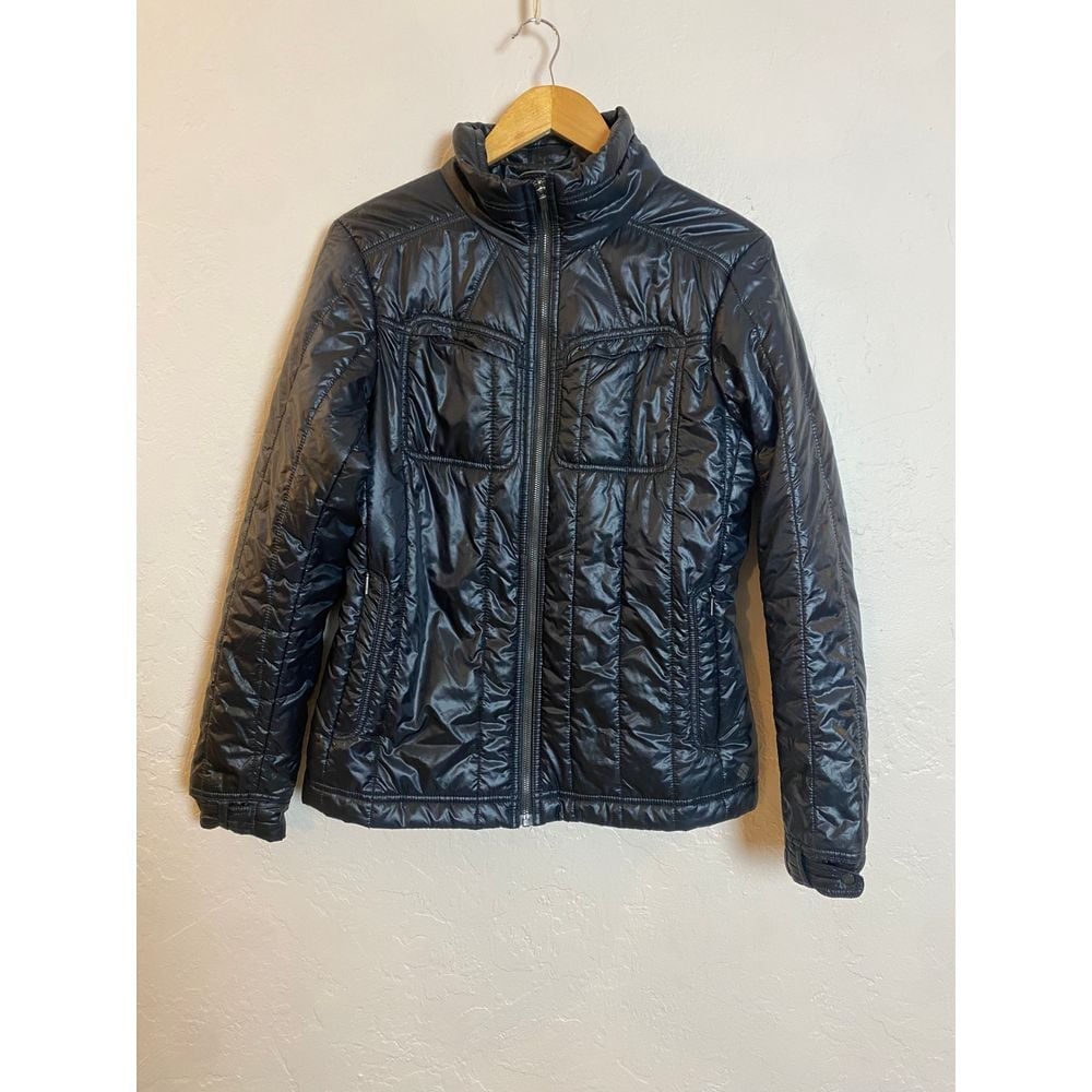 Columbia Omni-Heat Thermal Quilted Puffer Jacket Lightweight Winter Coat Black L