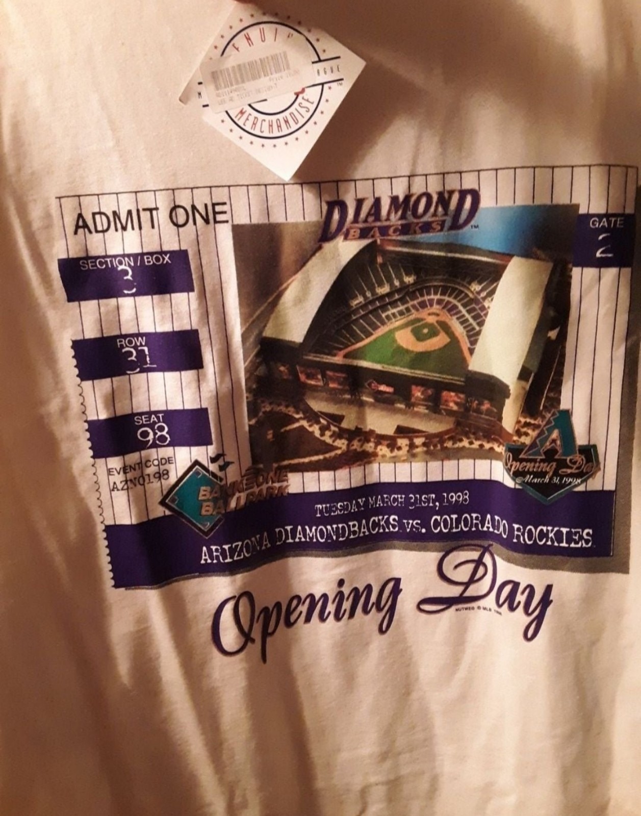 Arizona Diamondbacks Inaugural Season Opening Night Shirt
