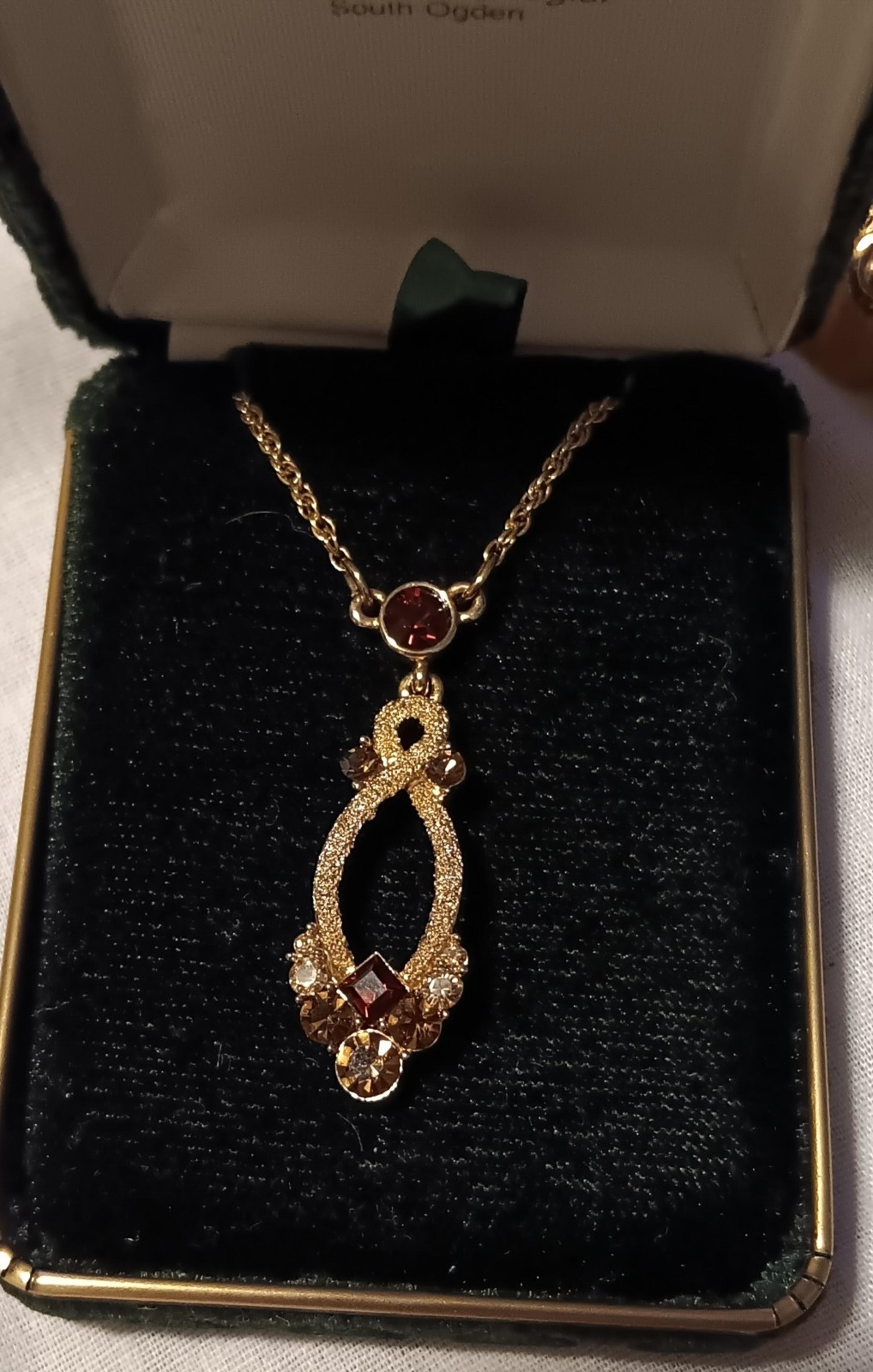 Goldtone Smokey Quartz Rhinestone Givenchy Necklace