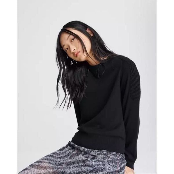 Rag & bone pak extra fine merino wool sweater size medium in black