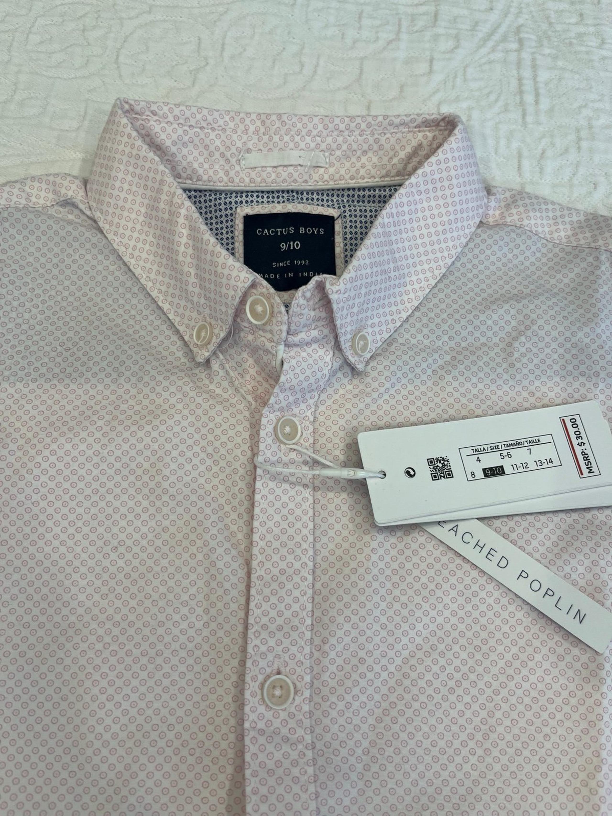 Cactus Boys Short Sleeve Shirt Size 9/10