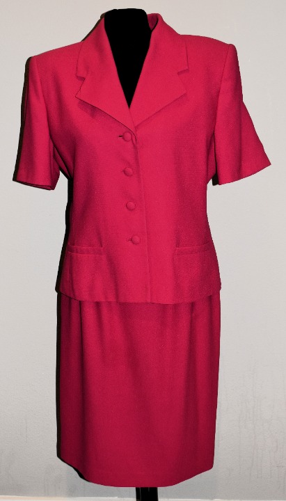 Women's Kasper Pink Skirt Suit Set Size 12