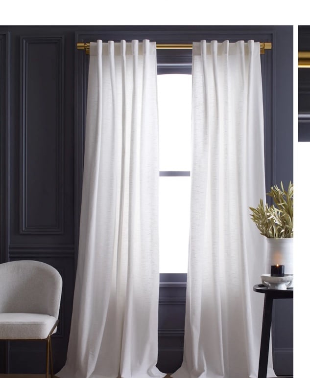 Quince Cotton Slub Curtain white 48x84