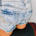 AE Mottled Tie Dye Studded Jean Shorts 4