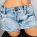 AE Mottled Tie Dye Studded Jean Shorts 4