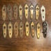 Antique Door Knob Back Plates - 16 matching - 8 sets