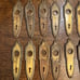 Antique Door Knob Back Plates - 16 matching - 8 sets