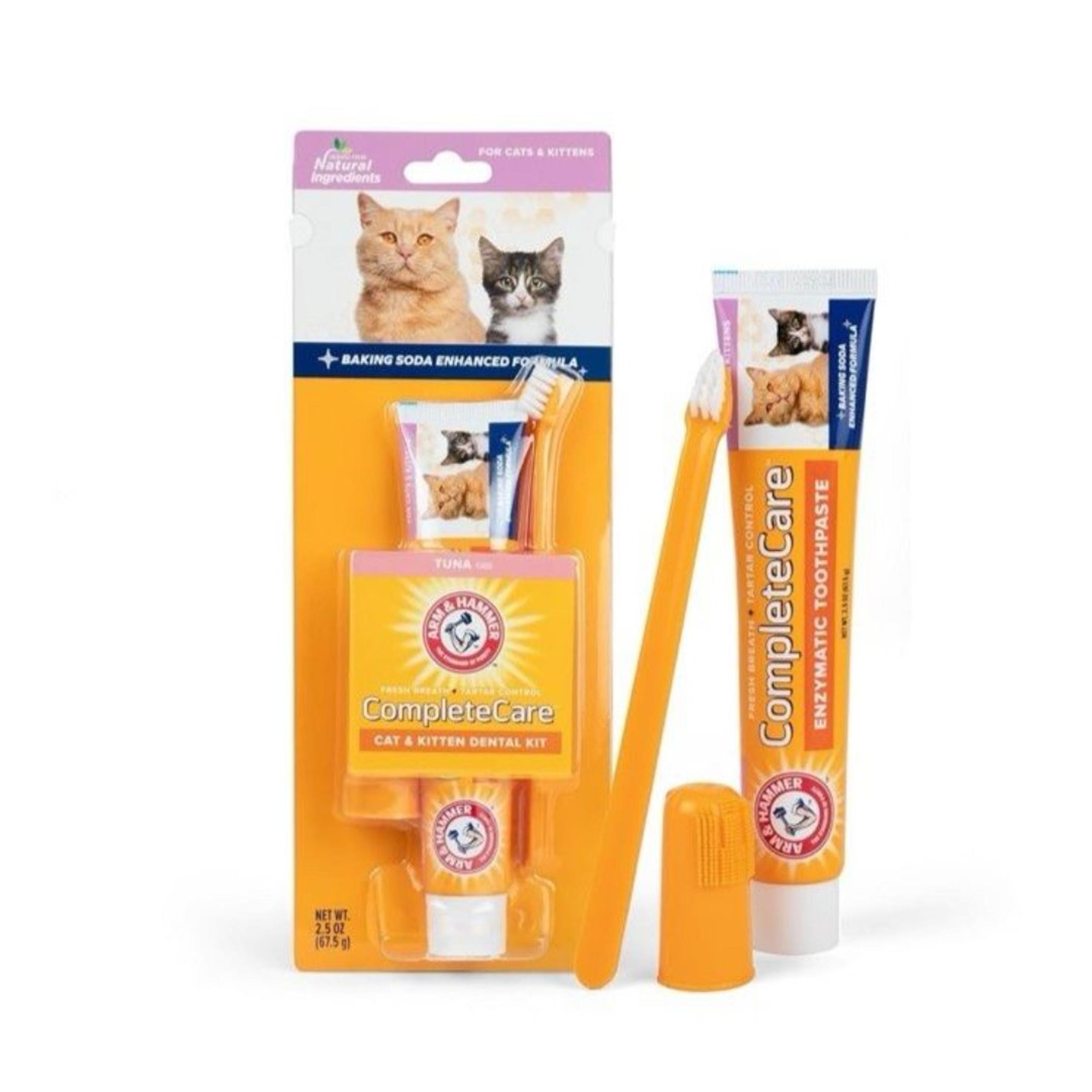 Arm & Hammer Complete Cat  Kitten Dental Kit Toothbrush Toothpaste Fingerbrush