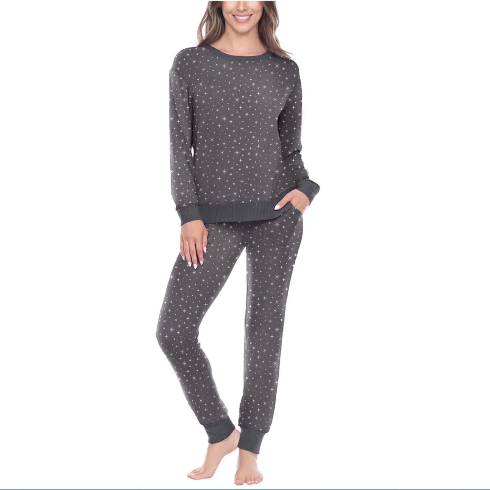 NWT Honeydew Women's 2-Pc Super Soft Printed Soft Pajama Lounge Set