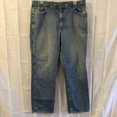 Vintage 90s Y2K Eddie Bauer Baggy Wide Leg Carpenter Jeans 42x34 Fit 42x32