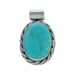 Vintage Mexico Sterling Silver 925 Rope Frame Blue Magnesite Pendant