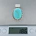 Vintage Mexico Sterling Silver 925 Rope Frame Blue Magnesite Pendant