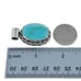 Vintage Mexico Sterling Silver 925 Rope Frame Blue Magnesite Pendant