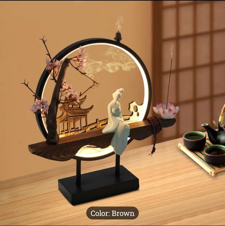 NEW! Waterfall Lotus backflow incense holder